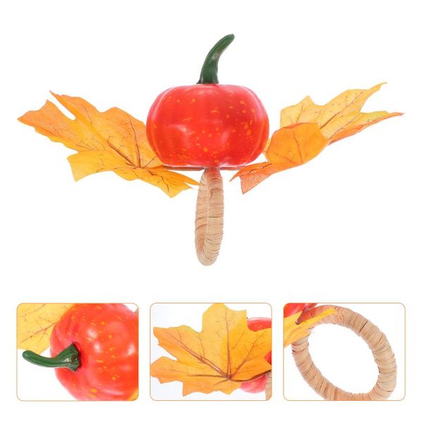 napkin rings 4pcs pumpkin shape holders buckles decorations (assorted color) 
napkin rings 4pcs pumpkin shape holders buckles decorations (assorted color)