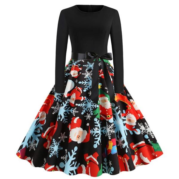casual dresses christmas for women long sleeve 1950s housewife evening party prom midi dress vestido de mujer, Black;gray
casual dresses christmas for women long sleeve 1950s housewife evening party prom midi dress vestido de mujer, Black;gray