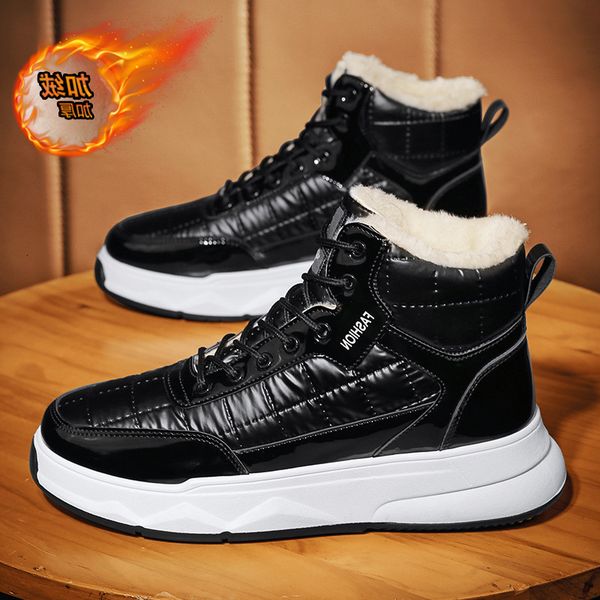 shoes winter plush warm snow boots fur one men's cold proof cotton waterproof and anti-skid high martin, Black
shoes winter plush warm snow boots fur one men's cold proof cotton waterproof and anti-skid high martin, Black