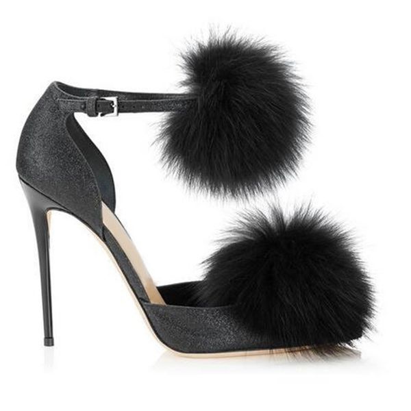 shoe mode hairy balls pointed toe high women bombs buckle heels on stiletto ankle size 34 to 42 party shoes wom, Black
shoe mode hairy balls pointed toe high women bombs buckle heels on stiletto ankle size 34 to 42 party shoes wom, Black