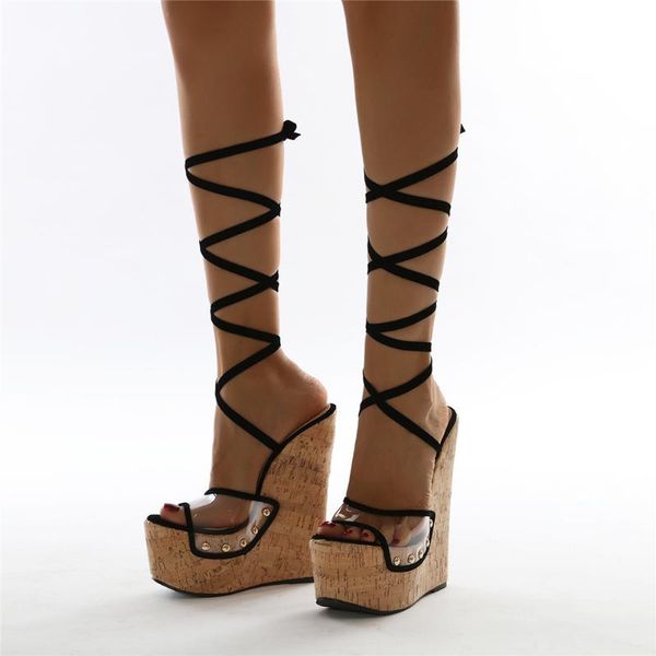 dress shoes fashion design cross-strap wedges super high heel platform summer casual woman sandals thick bottom leisure large size 42, Black
dress shoes fashion design cross-strap wedges super high heel platform summer casual woman sandals thick bottom leisure large size 42, Black