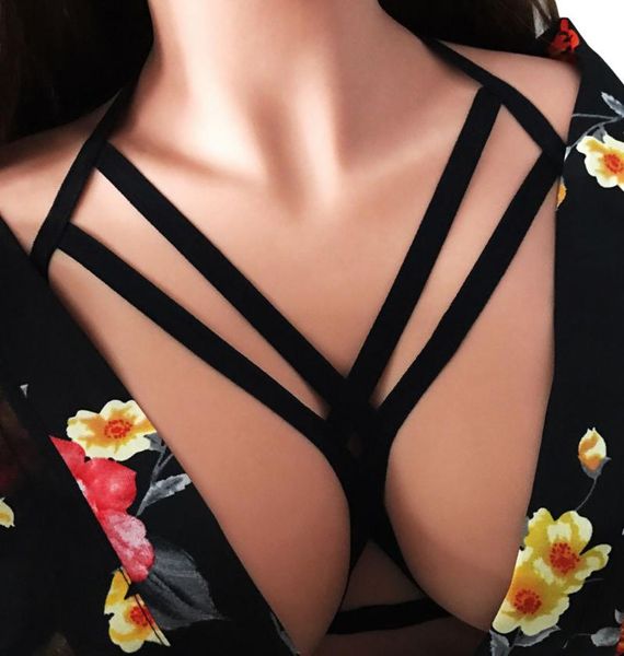 bras erotic lingerie strappy bra bustier bandage hollow out women gothic elastic cage crop harness underwear, Red;black
bras erotic lingerie strappy bra bustier bandage hollow out women gothic elastic cage crop harness underwear, Red;black