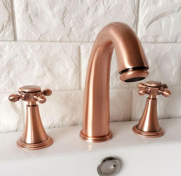 bathroom sink faucets double handle faucet antique red copper basin mixer tap 3 hole two trg038
bathroom sink faucets double handle faucet antique red copper basin mixer tap 3 hole two trg038