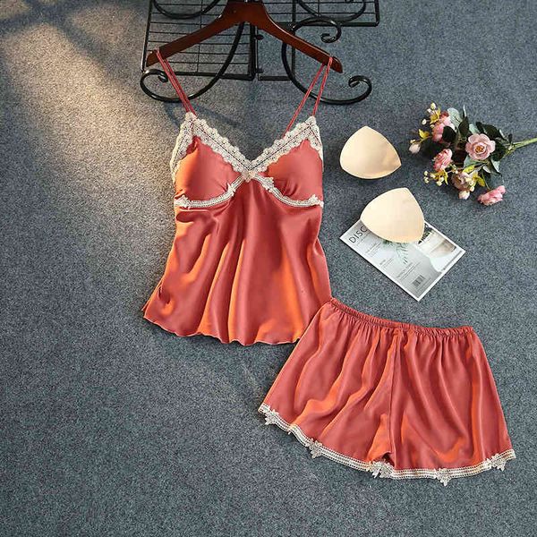 women's shorts pajamas ice silk suspender suit pyjamas lace chest pad two-piece nightwear myzs, White;black
women's shorts pajamas ice silk suspender suit pyjamas lace chest pad two-piece nightwear myzs, White;black