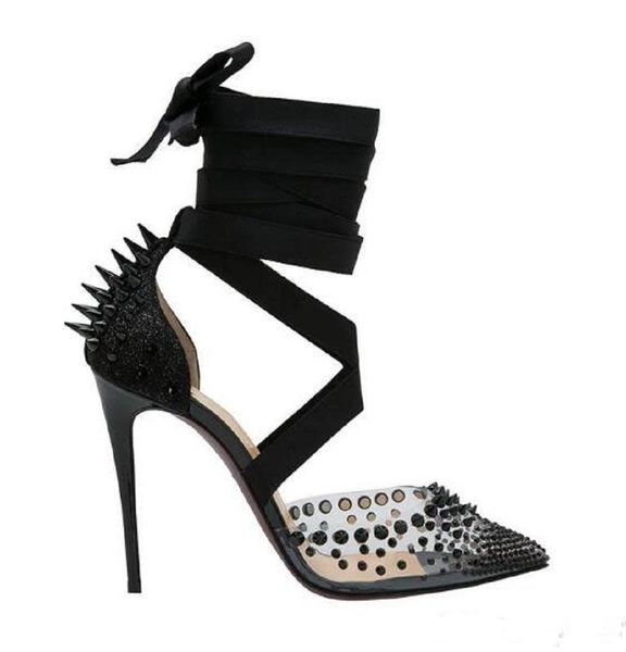 elegant ladies luxurious transparent red sole sandals rivet stiletto heel sandal fashion pvc colour women sandalss spikes party wedding shoe, Black
elegant ladies luxurious transparent red sole sandals rivet stiletto heel sandal fashion pvc colour women sandalss spikes party wedding shoe, Black