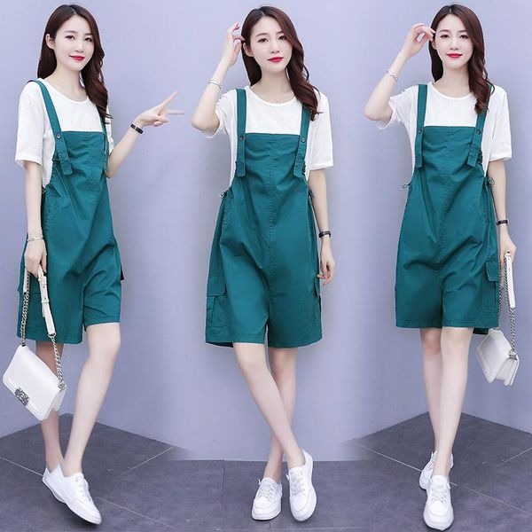 women's tracksuits workwear bib suit women 2021 summer fashion age-reducing wide-leg shorts loose t-shirt two-piece s-xl, Gray
women's tracksuits workwear bib suit women 2021 summer fashion age-reducing wide-leg shorts loose t-shirt two-piece s-xl, Gray