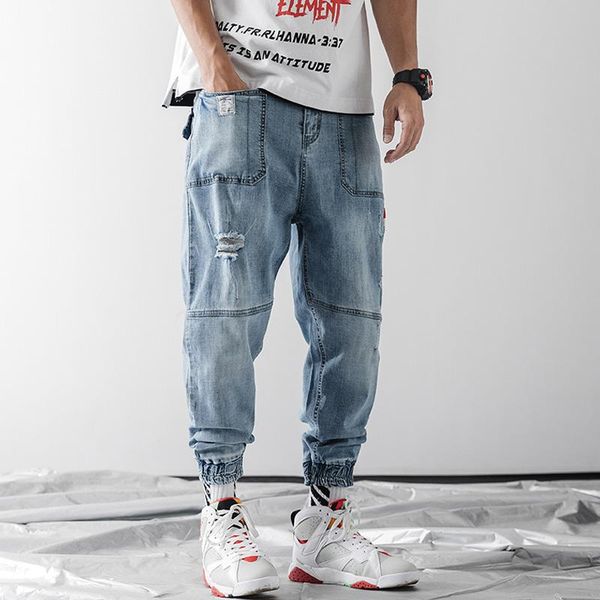 men's pants 2021 streetwear mens jeans hip hop baggy joggers for men harem biker denim lbz116, Black
men's pants 2021 streetwear mens jeans hip hop baggy joggers for men harem biker denim lbz116, Black