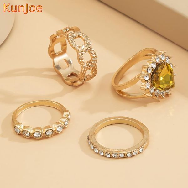 kunjoe 4pcs/set fashion heart crystal zircon rings sweet elegant ring for women finger jewelry bridal gift delicate wedding, Slivery;golden
kunjoe 4pcs/set fashion heart crystal zircon rings sweet elegant ring for women finger jewelry bridal gift delicate wedding, Slivery;golden