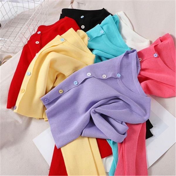 women's knits & tees 2021 fashion cardigan women all-match sweet color buttons solid knitwear sweater slim style korean version o neck, White
women's knits & tees 2021 fashion cardigan women all-match sweet color buttons solid knitwear sweater slim style korean version o neck, White