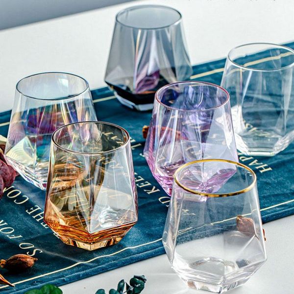colourful whiskey glass diamond crystal cup heat-resistant transparent coffee milk tea mug home bar for gift wine glasses
colourful whiskey glass diamond crystal cup heat-resistant transparent coffee milk tea mug home bar for gift wine glasses
