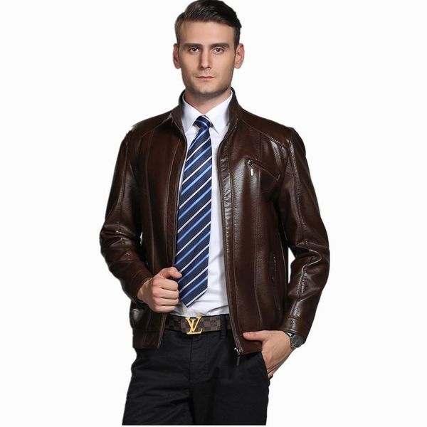 men's fur & faux 2021 spring autumn leather jacket pure color coat men fashion baseball tie locomotive coats, Black
men's fur & faux 2021 spring autumn leather jacket pure color coat men fashion baseball tie locomotive coats, Black