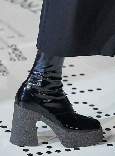 platform chunky runway heels stretch ankle boots women fashion designer square toe womens winter knight shoes for, Black
platform chunky runway heels stretch ankle boots women fashion designer square toe womens winter knight shoes for, Black