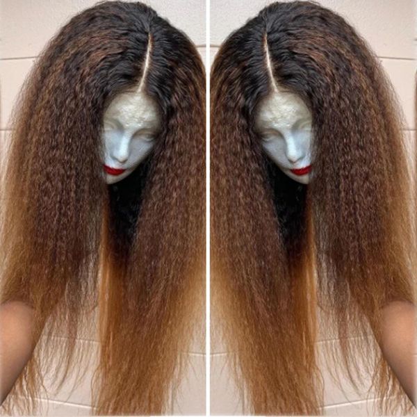 synthetic wigs ombre color kinky straight 13x4 lace front wig fiber hair for women 180% remy frontal pre plucked with baby, Black
synthetic wigs ombre color kinky straight 13x4 lace front wig fiber hair for women 180% remy frontal pre plucked with baby, Black