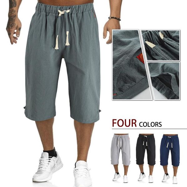 men's shorts summer casual home stay men fashion style drawstring cotton linen beach running trousers sweatpants, White;black
men's shorts summer casual home stay men fashion style drawstring cotton linen beach running trousers sweatpants, White;black