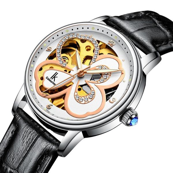 wristwatches luxury women's four leaf clover floral crystal skeleton luminous auto mechanical wristwatch with box, Slivery;brown
wristwatches luxury women's four leaf clover floral crystal skeleton luminous auto mechanical wristwatch with box, Slivery;brown