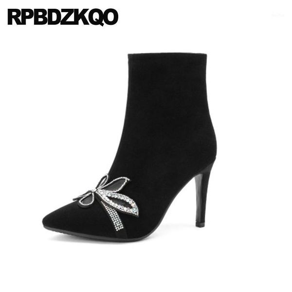 boots big size ankle rhinestone bow high heel 10 snake stiletto brand women winter genuine leather shoes sheepskin pointed toe1, Black
boots big size ankle rhinestone bow high heel 10 snake stiletto brand women winter genuine leather shoes sheepskin pointed toe1, Black