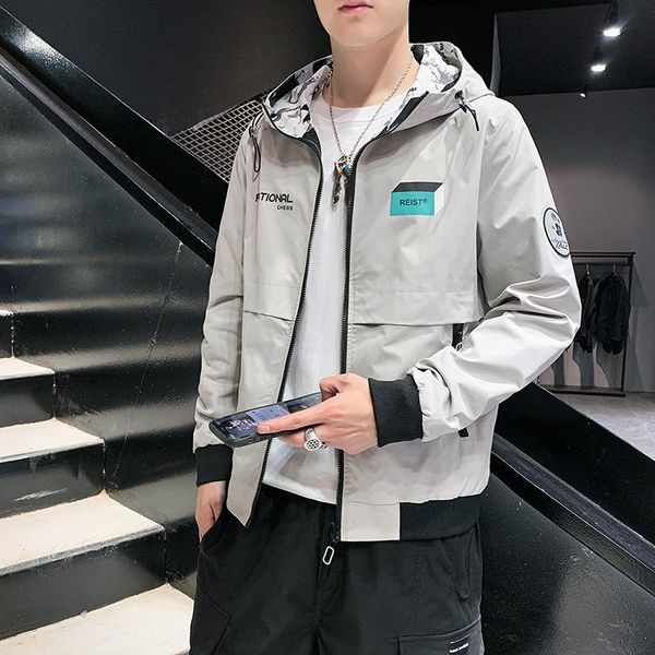 men's jackets jacket spring fashion all-match comfortable double-sided wear high-end hooded korean small fresh loose coats, Black;brown
men's jackets jacket spring fashion all-match comfortable double-sided wear high-end hooded korean small fresh loose coats, Black;brown