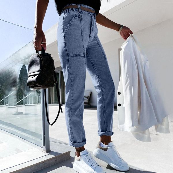 women's jeans women solid color vintage button high waist pocket elastic hole trousers slim denim pants shorts jean, Blue
women's jeans women solid color vintage button high waist pocket elastic hole trousers slim denim pants shorts jean, Blue