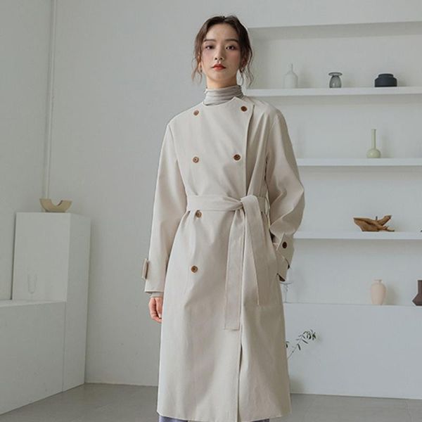 women's trench coats 2021 autumn and winter style women coat female double breasted with belt abrigo mujer long clothes, Tan;black
women's trench coats 2021 autumn and winter style women coat female double breasted with belt abrigo mujer long clothes, Tan;black