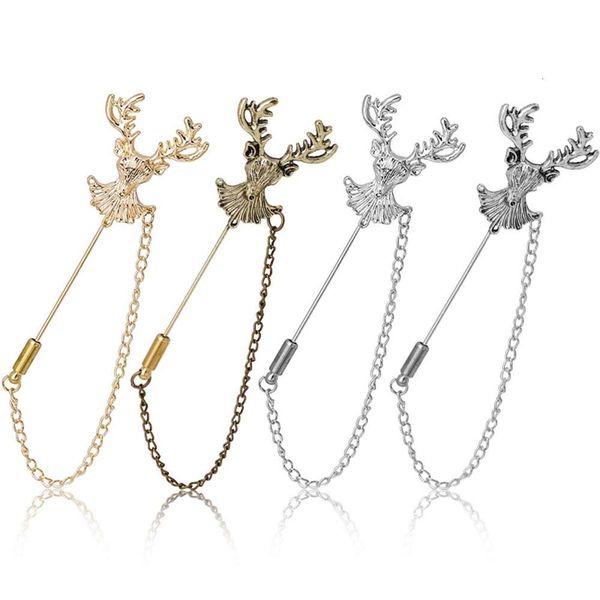 christmas elk brooch simple creative deer head chain tassel clothing accessories pin, Gray
christmas elk brooch simple creative deer head chain tassel clothing accessories pin, Gray