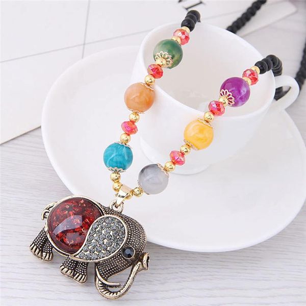 pendant necklaces 2021 fashion vintage necklace colorful crystals beaded boho elephant long women jewelry, Silver
pendant necklaces 2021 fashion vintage necklace colorful crystals beaded boho elephant long women jewelry, Silver