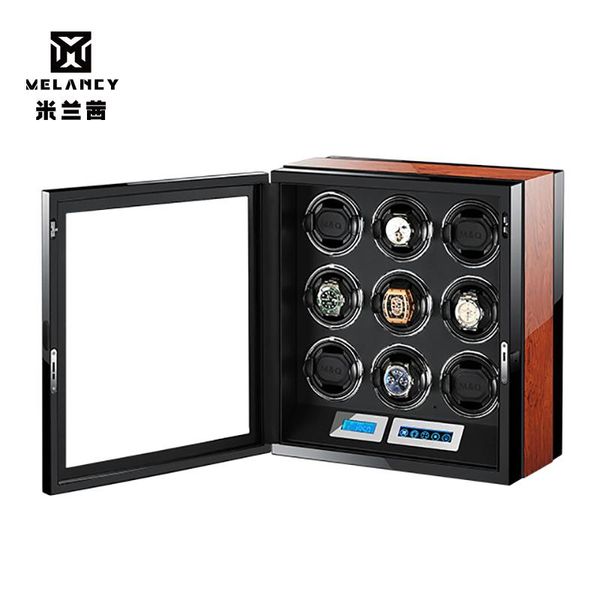 watch boxes & cases winder holder display 9 slots automatic mechanical winding box jewelry watches storage case, Black;blue
watch boxes & cases winder holder display 9 slots automatic mechanical winding box jewelry watches storage case, Black;blue