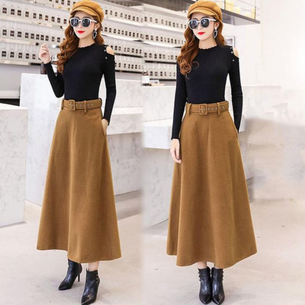 skirts 2021 autumn and winter arrival women's fashion wild in the long section woolen tide, Black
skirts 2021 autumn and winter arrival women's fashion wild in the long section woolen tide, Black