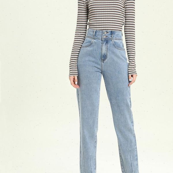 harem pants high waist women jean loose washed wide lleg trousers casual foot pleated fashion comfortable denim, Blue
harem pants high waist women jean loose washed wide lleg trousers casual foot pleated fashion comfortable denim, Blue
