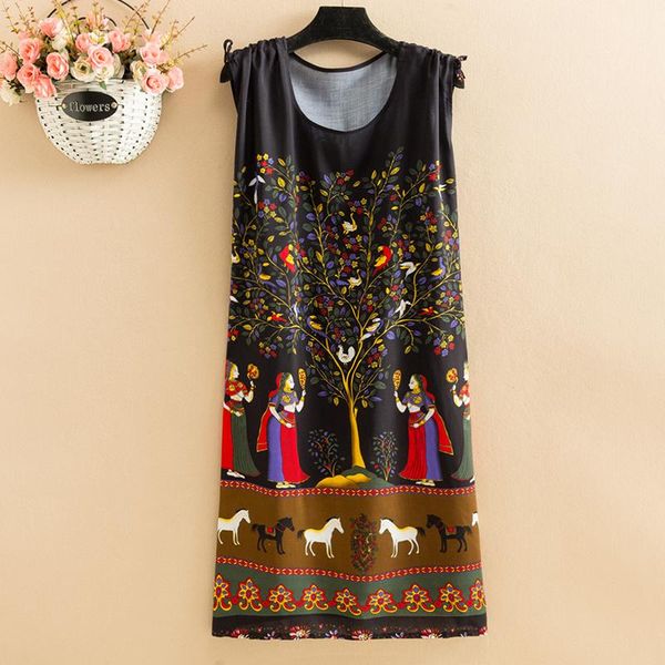 casual dresses 2021 summer vintage dress women loose printed bohemian mid-calf elegant o-neck sleeveless beach, Black;gray
casual dresses 2021 summer vintage dress women loose printed bohemian mid-calf elegant o-neck sleeveless beach, Black;gray