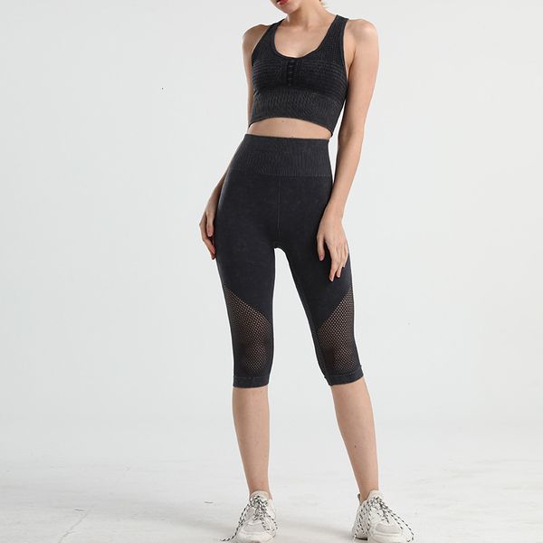 women's tracksuits seamless yoga set five points leggings for fitness suit elasticity mesh sport workout clothes women sportswear, Gray
women's tracksuits seamless yoga set five points leggings for fitness suit elasticity mesh sport workout clothes women sportswear, Gray