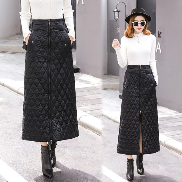 skirts womens korean casual cotton thickened winter skirt ladies wind and water proof down warm autumn/winter long, Black
skirts womens korean casual cotton thickened winter skirt ladies wind and water proof down warm autumn/winter long, Black