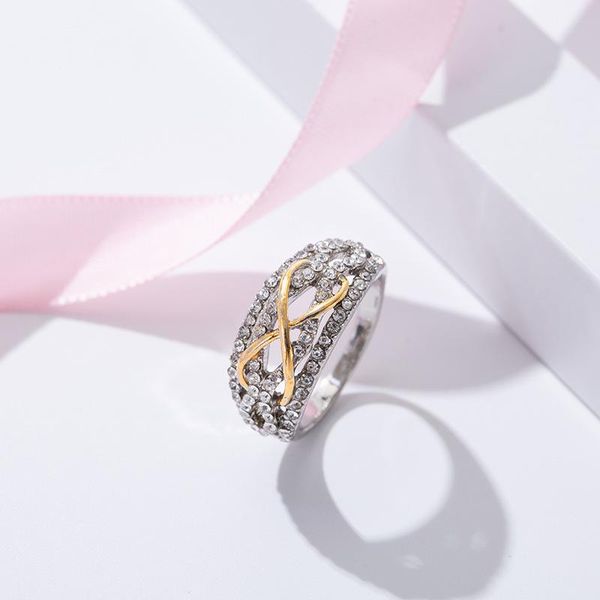 wedding rings fashion two tone cross twine women finger ring daily wearable elegant accessories female dance party stylish jewelry anillo, Slivery;golden
wedding rings fashion two tone cross twine women finger ring daily wearable elegant accessories female dance party stylish jewelry anillo, Slivery;golden