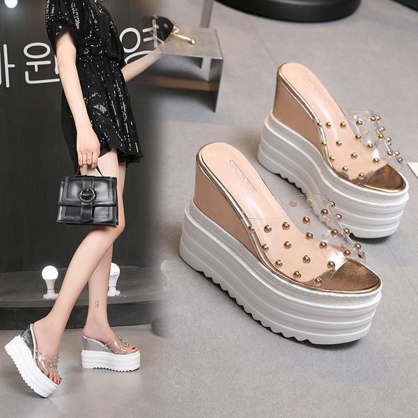 fashion slippers 2021 summer thick bottom 13cm supper high heel wedges sandals women shoes platform, Black
fashion slippers 2021 summer thick bottom 13cm supper high heel wedges sandals women shoes platform, Black