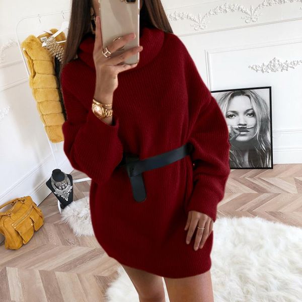 women's sweaters 2021 fashion long yellow turtleneck oversized dress women autumn winter solid knitted sweater ladies sale, White;black
women's sweaters 2021 fashion long yellow turtleneck oversized dress women autumn winter solid knitted sweater ladies sale, White;black