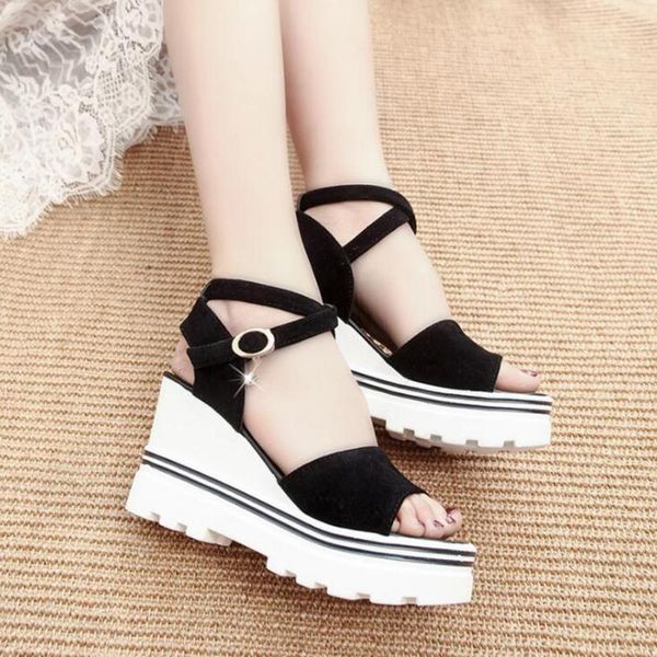 sandals mhyons summer korean muffin fish head women with platform wild simple shoes students, Black
sandals mhyons summer korean muffin fish head women with platform wild simple shoes students, Black