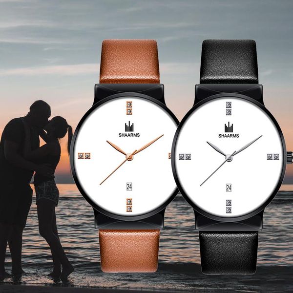 wristwatches fashion couple watches pair men and women 2021 luxury quartz wristwatch leather watchband rhinestone dial lover gift, Slivery;brown
wristwatches fashion couple watches pair men and women 2021 luxury quartz wristwatch leather watchband rhinestone dial lover gift, Slivery;brown