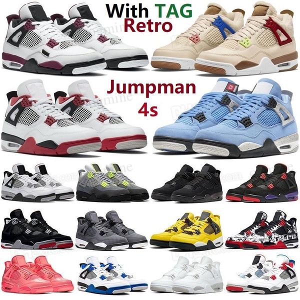with box jumpman womens mens 4 4s basketball shoes university blue royal ts scot classic retro cement union sail fire red guava ice trainers, Black
with box jumpman womens mens 4 4s basketball shoes university blue royal ts scot classic retro cement union sail fire red guava ice trainers, Black