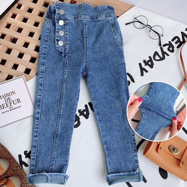 jeans spring autumn girls baby trousers kids denim pants children bottoms streetwear button high waist, Blue
jeans spring autumn girls baby trousers kids denim pants children bottoms streetwear button high waist, Blue