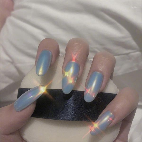 24pcs european finished fake nails middle long round blue mirror reflective false girl nail accessories art tips1, Red;gold
24pcs european finished fake nails middle long round blue mirror reflective false girl nail accessories art tips1, Red;gold