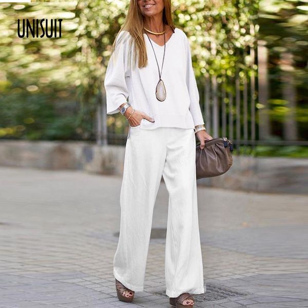 women's two piece pants women casual solid simple set spring v neck long sleeve shirt pullover and pocket suit autumn loose lady outfit, White
women's two piece pants women casual solid simple set spring v neck long sleeve shirt pullover and pocket suit autumn loose lady outfit, White