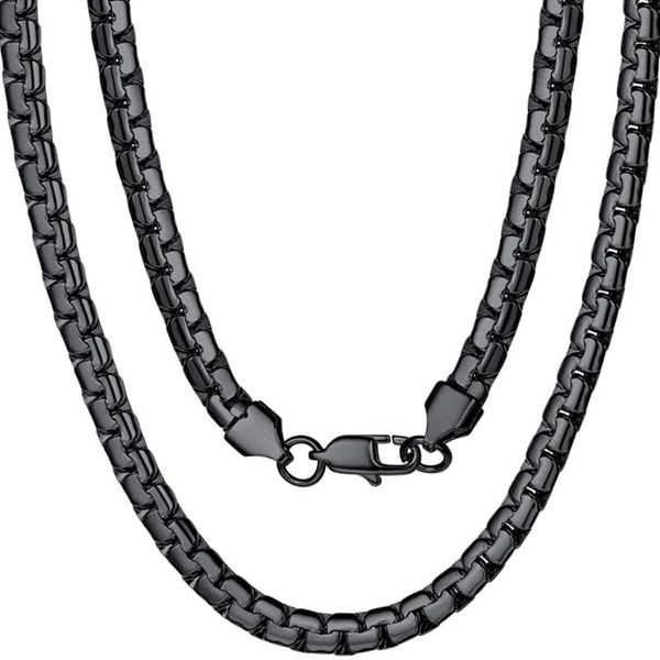 chains 4mm 6mm flat box chain stainless steel necklace for men women black color jewelry gifts, Silver
chains 4mm 6mm flat box chain stainless steel necklace for men women black color jewelry gifts, Silver