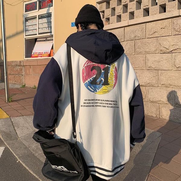 men's jackets 2021 men spring autumn bomber oversized coats male casual fashion loose style letter printing baseball jacket, Black;brown
men's jackets 2021 men spring autumn bomber oversized coats male casual fashion loose style letter printing baseball jacket, Black;brown