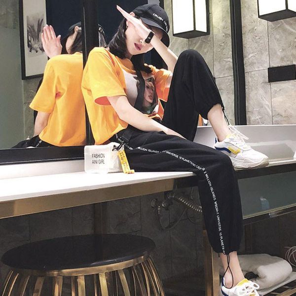 women's pants & capris women high waist ankle length harem streetwear harajuku casual trousers sports side letter print female, Black;white
women's pants & capris women high waist ankle length harem streetwear harajuku casual trousers sports side letter print female, Black;white