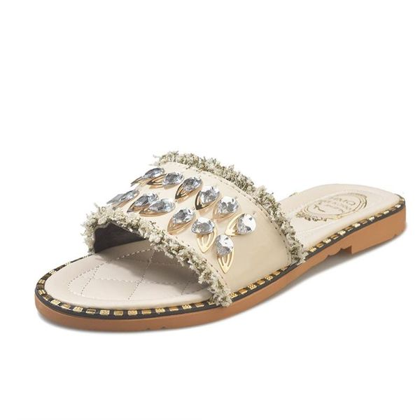 summer women slippers open-toe beach shoes slip-on concise casual crystal round toe outdoor leisure, Black
summer women slippers open-toe beach shoes slip-on concise casual crystal round toe outdoor leisure, Black
