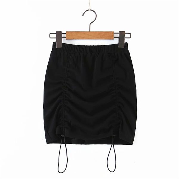 summer season women european and american style folds elastic drawstring bag hip high waist female skirt 210531, Black
summer season women european and american style folds elastic drawstring bag hip high waist female skirt 210531, Black