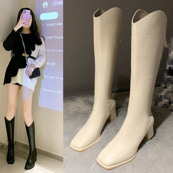 boots winter lady female shoes thigh high heels boots-women luxury designer clogs platform zipper 2021 over-the-k, Black 
boots winter lady female shoes thigh high heels boots-women luxury designer clogs platform zipper 2021 over-the-k, Black