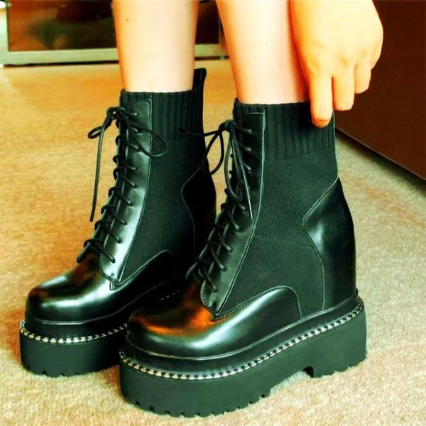 boots platform pumps women's genuine leather ankle wedge high heels punk goth oxfords creepers lace up shoes 35 36 37 38 39, Black
boots platform pumps women's genuine leather ankle wedge high heels punk goth oxfords creepers lace up shoes 35 36 37 38 39, Black