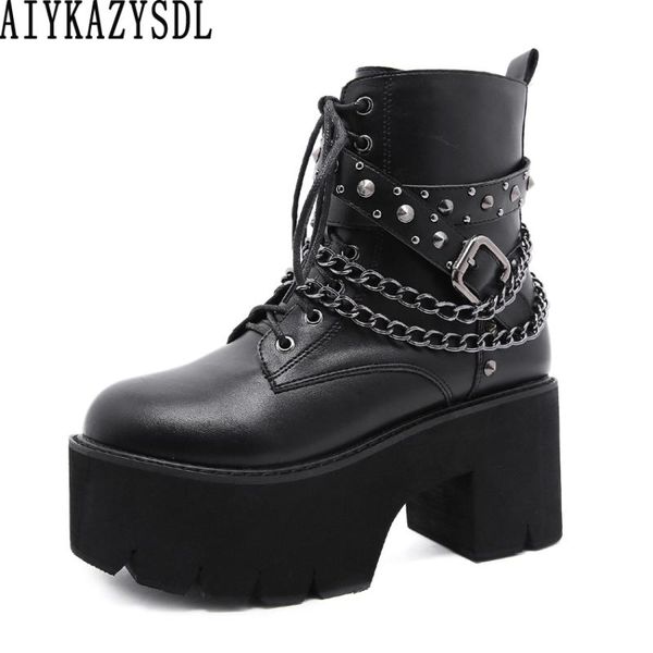 boots aiykazysdl women punk gothic ankle motorcycle cross strap chain platform block high heel casual shoes plus size, Black
boots aiykazysdl women punk gothic ankle motorcycle cross strap chain platform block high heel casual shoes plus size, Black