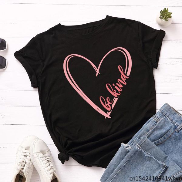 women's t-shirt letter heart love summer women t shirt round neck short sleeve femme black graphic, White
women's t-shirt letter heart love summer women t shirt round neck short sleeve femme black graphic, White