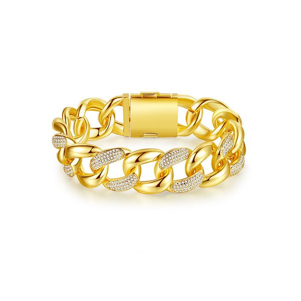 mens bracelet gold silver color 16mm 19mm 21cm cz stone cuban bracelet links chain for men punk jewelry gift, Black
mens bracelet gold silver color 16mm 19mm 21cm cz stone cuban bracelet links chain for men punk jewelry gift, Black